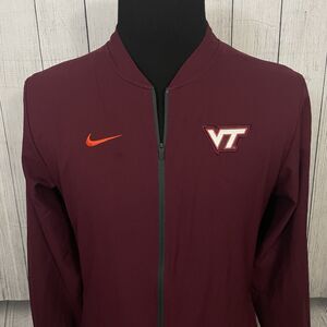 Nike Men's Medium Red Storm-Fit Virginia Tech Hokies Full Zip Vented Jacket